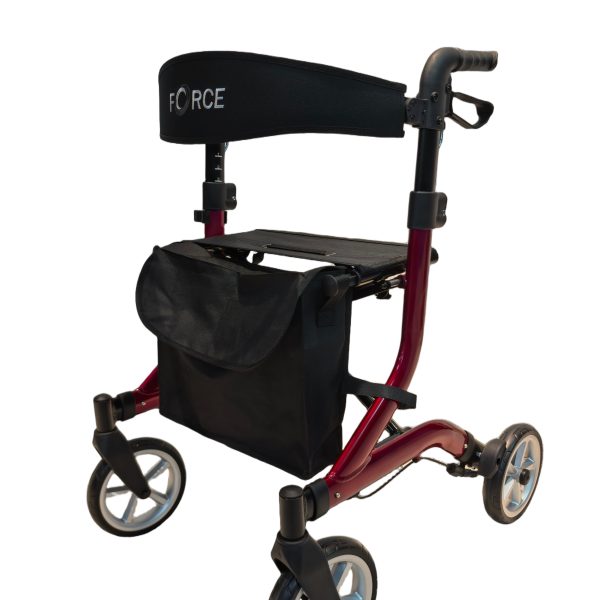 LiteWalk Ultra Lightweight Rollator Red